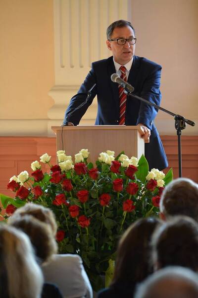 Finał ogólnopolskiego projektu szkoleń dla nauczycieli pt. „Polski wiek XX – losy państwa i narodu”. Prezes IPN dr Jarosław Szarek – Bydgoszcz, 20 września 2017. Fot. IPN