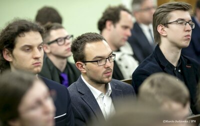 Dyskusja tematyczna towarzysząca wystawie "Dla Ciebie Polsko. W stulecie czynu legionowego" w Sejmie – 8 listopada 2017. Fot. Marcin Jurkiewicz /IPN