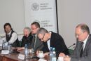 Paneliści. Od lewej: Piotr Uzarowicz, prof. Jadwiga Staniszkis, prowadzący spotkanie Michał Kurkiewicz (BEP IPN), red. Rafał Ziemkiewicz, dr Tomasz Żukowski