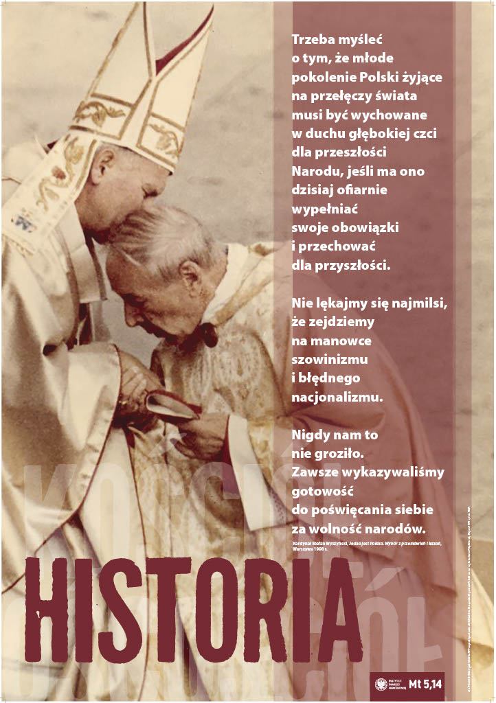 Panel wystawy „Wyszyńskiego i Wojtyły gramatyka życia”