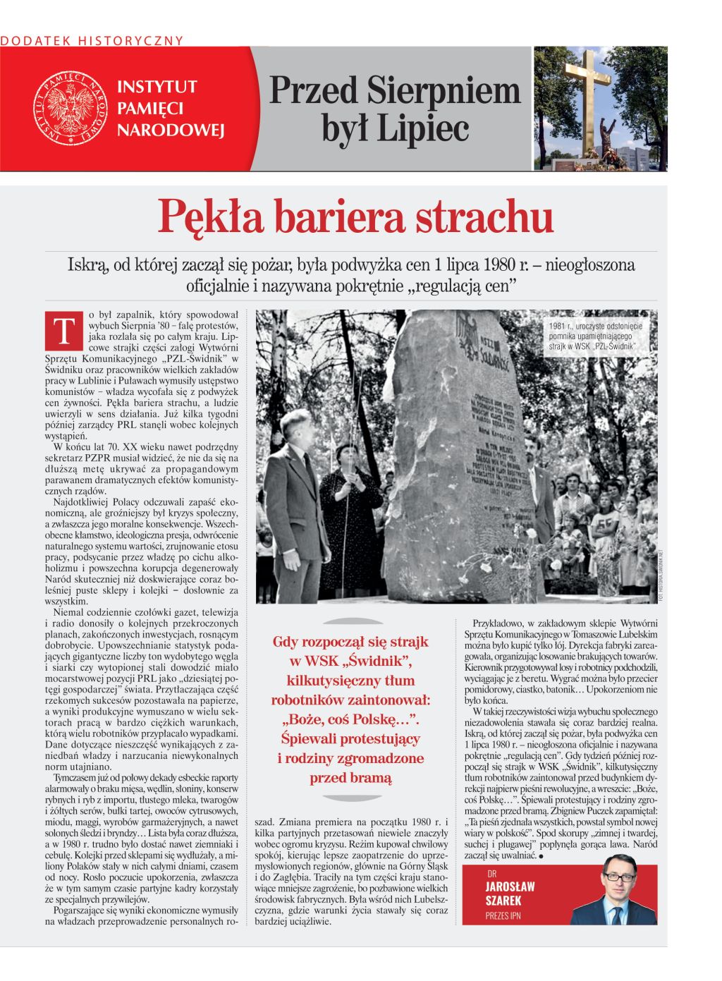 Przed Sierpniem był Lipiec – dodatek historyczny do „Naszego Dziennika” z 1 lipca 2020 - okładka