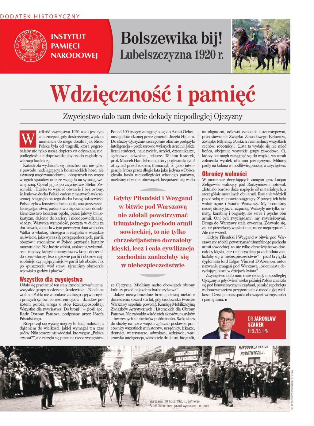 Bolszewika bij! Lubelszczyzna 1920 r. – dodatek historyczny do „Naszego Dziennika” z 12 sierpnia 2020 - okładka