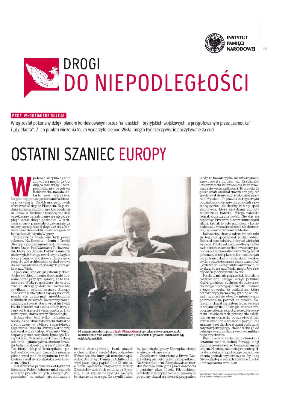 Drogi do Niepodległości - okładka dodatku