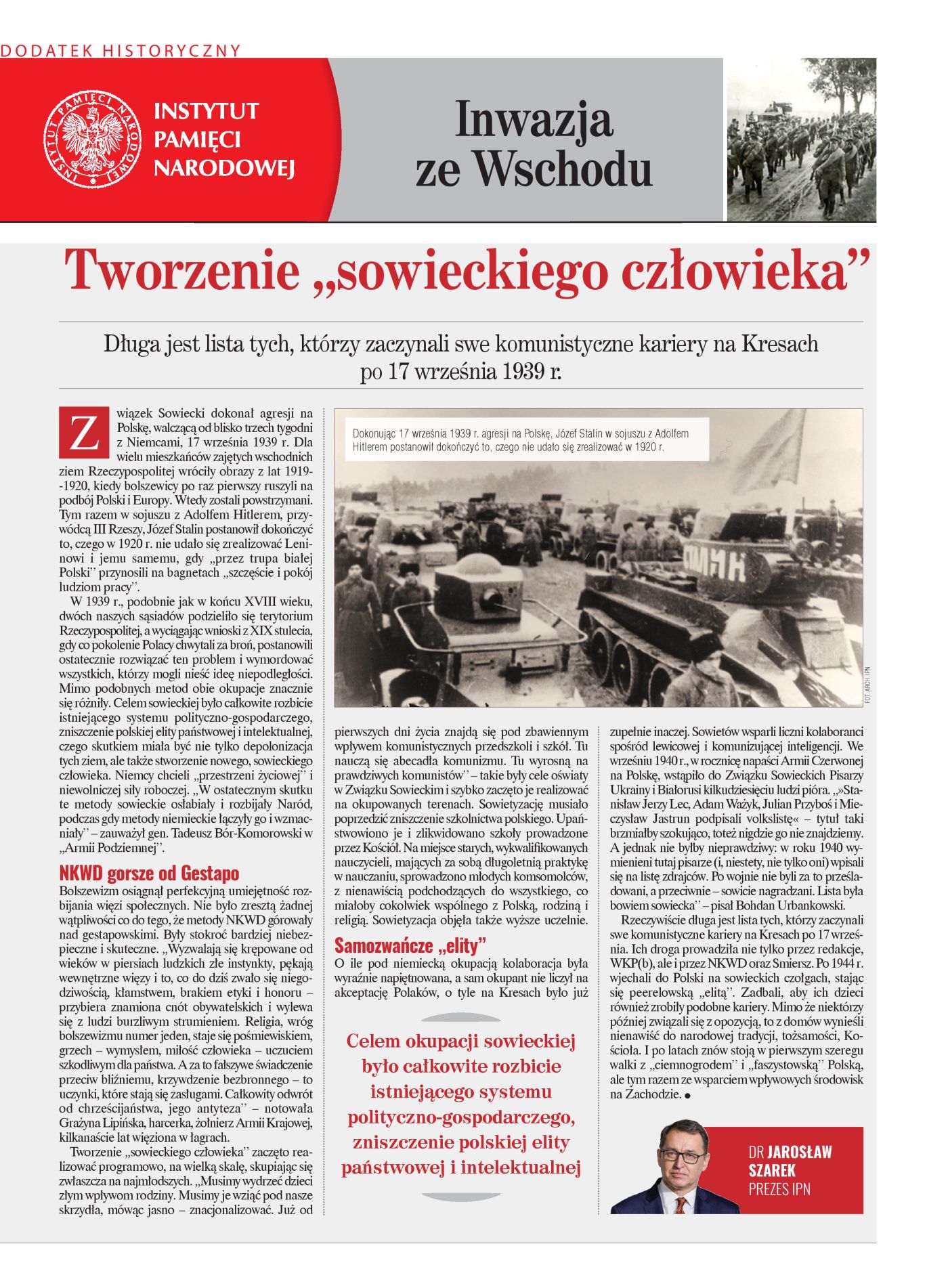 Dodatek prasowy IPN – Inwazja ze Wschodu - okładka