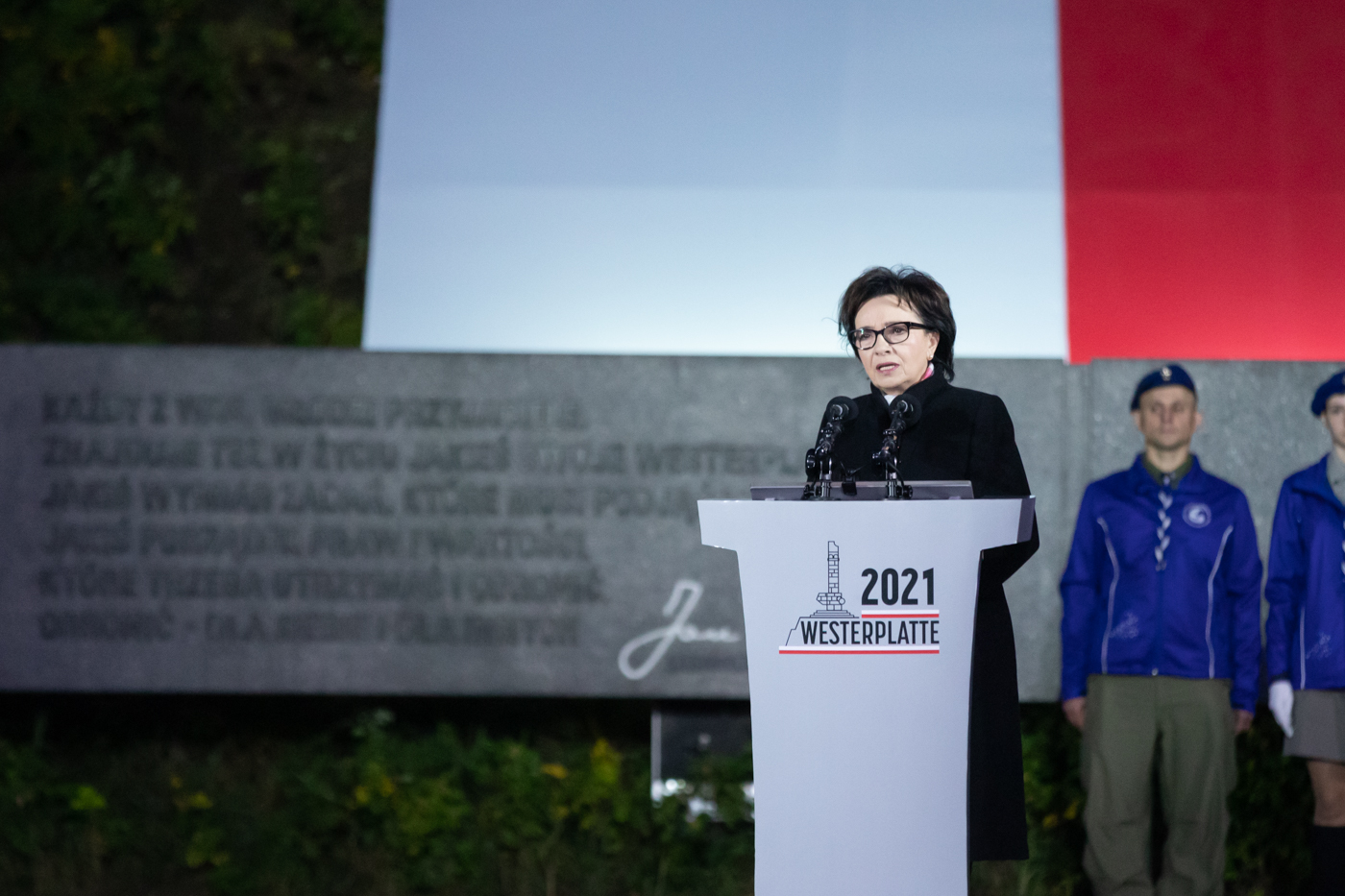 Uroczystości rocznicowe pod pomnikiem Obrońców Wybrzeża na Westerplatte – Gdańsk, 1 września 2021. Fot. Mikołaj Bujak (IPN) Uroczystości rocznicowe pod pomnikiem Obrońców Wybrzeża na Westerplatte – Gdańsk, 1 września 2021. Fot. Mikołaj Bujak (IPN)