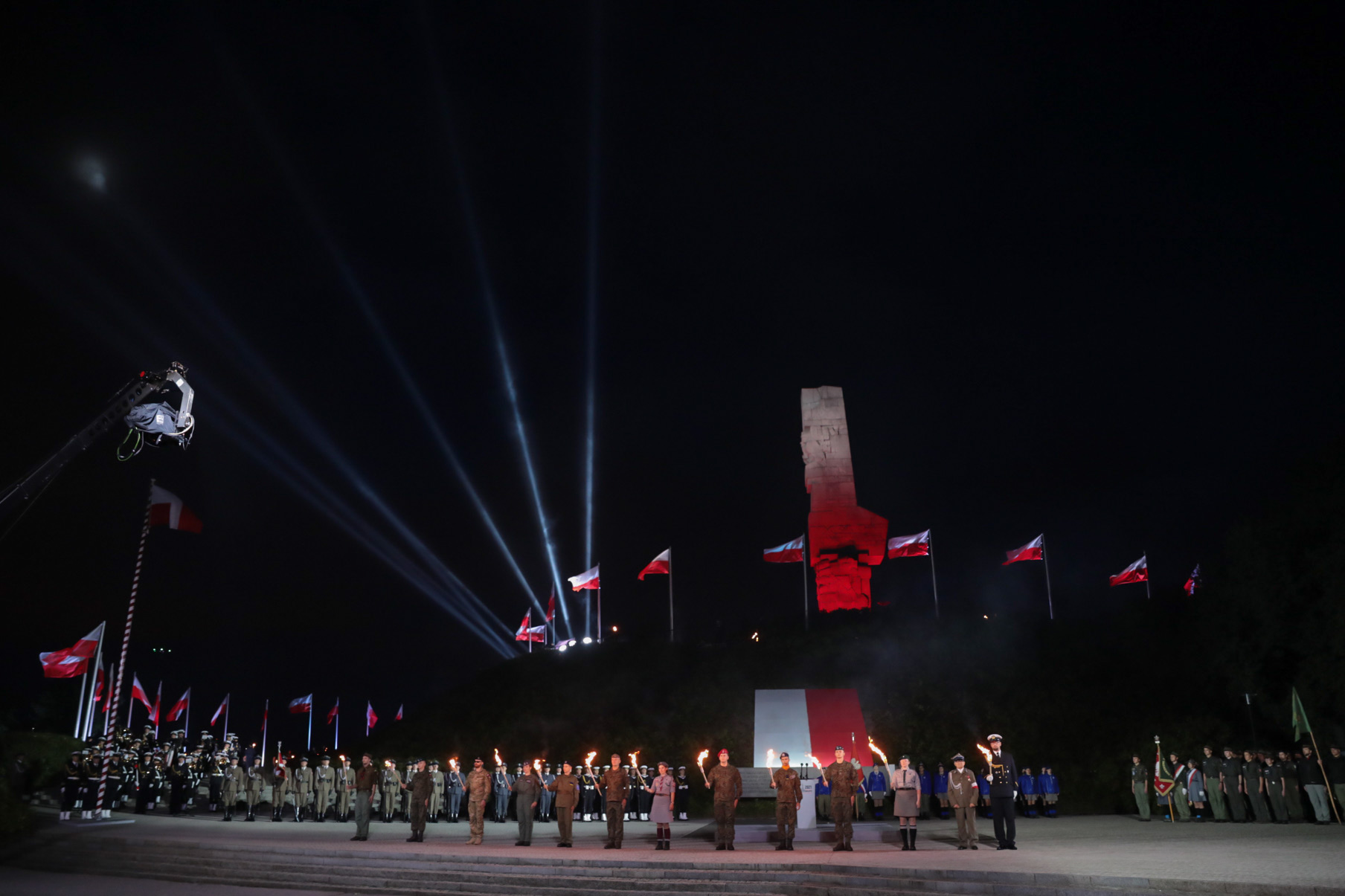 Uroczystości rocznicowe pod pomnikiem Obrońców Wybrzeża na Westerplatte – Gdańsk, 1 września 2021. Fot. Mikołaj Bujak (IPN) Uroczystości rocznicowe pod pomnikiem Obrońców Wybrzeża na Westerplatte – Gdańsk, 1 września 2021. Fot. Mikołaj Bujak (IPN)