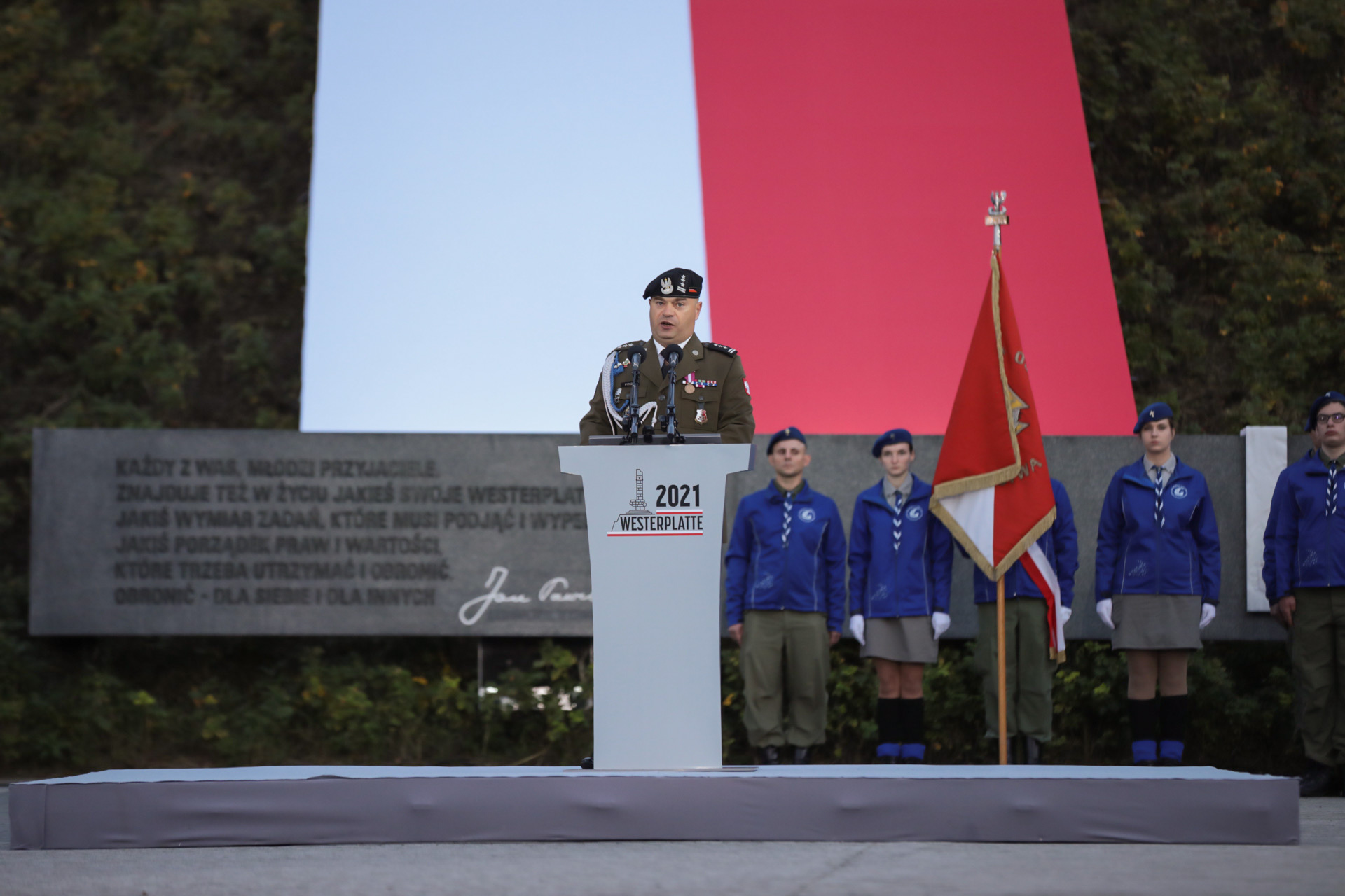 Uroczystości rocznicowe pod pomnikiem Obrońców Wybrzeża na Westerplatte – Gdańsk, 1 września 2021. Fot. Mikołaj Bujak (IPN) Uroczystości rocznicowe pod pomnikiem Obrońców Wybrzeża na Westerplatte – Gdańsk, 1 września 2021. Fot. Mikołaj Bujak (IPN)