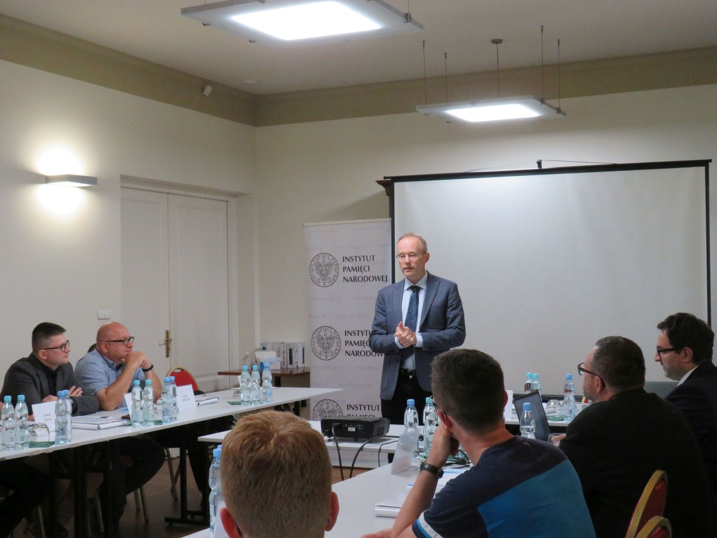 Dr Łukasz Kamiński podczas XV Letniej Szkoły Historii Najnowszej – Palczew, 6 września 2021. Fot. Joanna Sobotka (IPN) Dr Łukasz Kamiński podczas XV Letniej Szkoły Historii Najnowszej – Palczew, 6 września 2021. Fot. Joanna Sobotka (IPN)