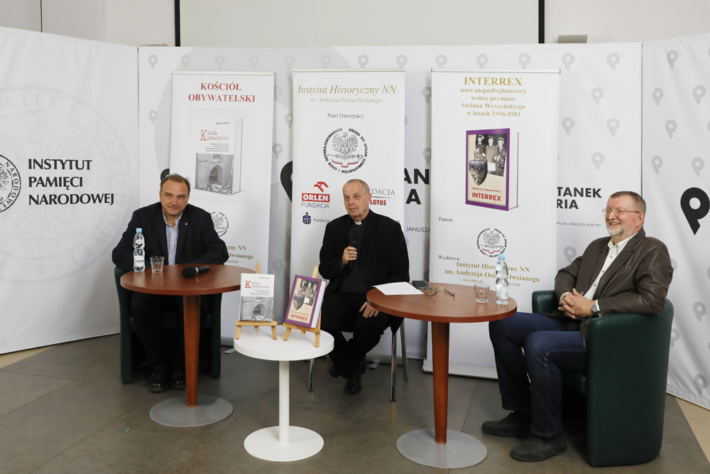 Rozmowa o roli kardynała Stefana Wyszyńskiego w kształtowaniu opozycji niepodległościowej – 6 września 2021. Fot. Piotr Życieński (IPN) Rozmowa o roli kardynała Stefana Wyszyńskiego w kształtowaniu opozycji niepodległościowej – 6 września 2021. Fot. Piotr Życieński (IPN)