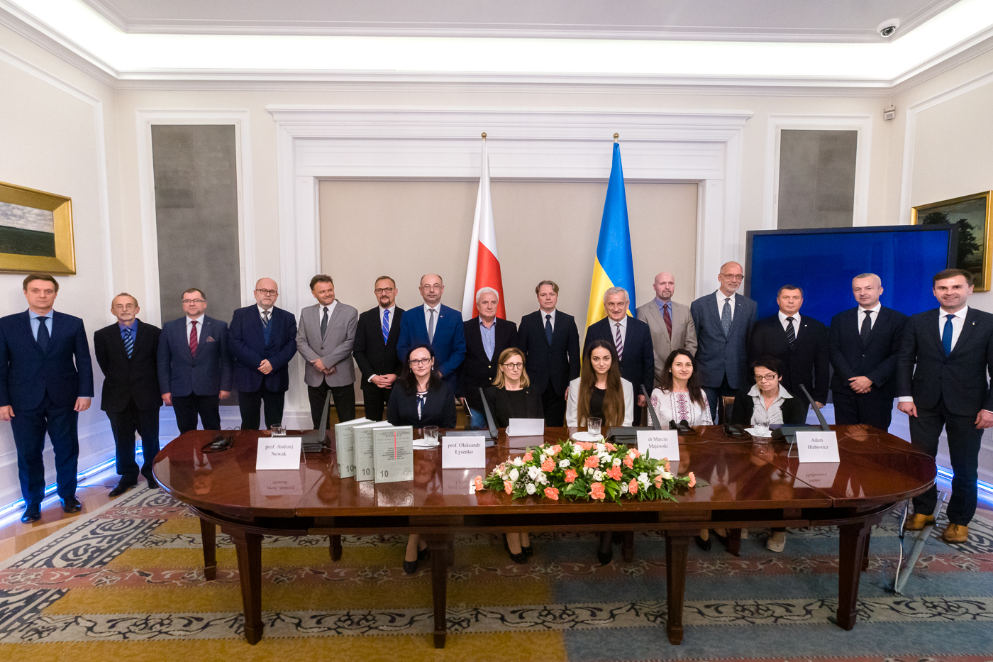 Uczestnicy spotkania „Polska i Ukraina w latach 30. i 40. XX wieku – 25 lat współpracy archiwalno-historycznej” w Belwederze” – 14 września 2021. Fot. Sławek Kasper (IPN) Uczestnicy spotkania „Polska i Ukraina w latach 30. i 40. XX wieku – 25 lat współpracy archiwalno-historycznej” w Belwederze” – 14 września 2021. Fot. Sławek Kasper (IPN)