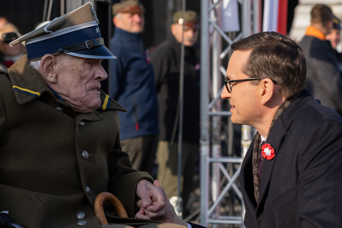 Obchody Narodowego Święta Niepodległości na placu Marszałka Piłsudskiego w Warszawie – 11 listopada 2021. Fot. Mikołaj Bujak (IPN) Obchody Narodowego Święta Niepodległości na placu Marszałka Piłsudskiego w Warszawie – 11 listopada 2021. Fot. Mikołaj Bujak (IPN)