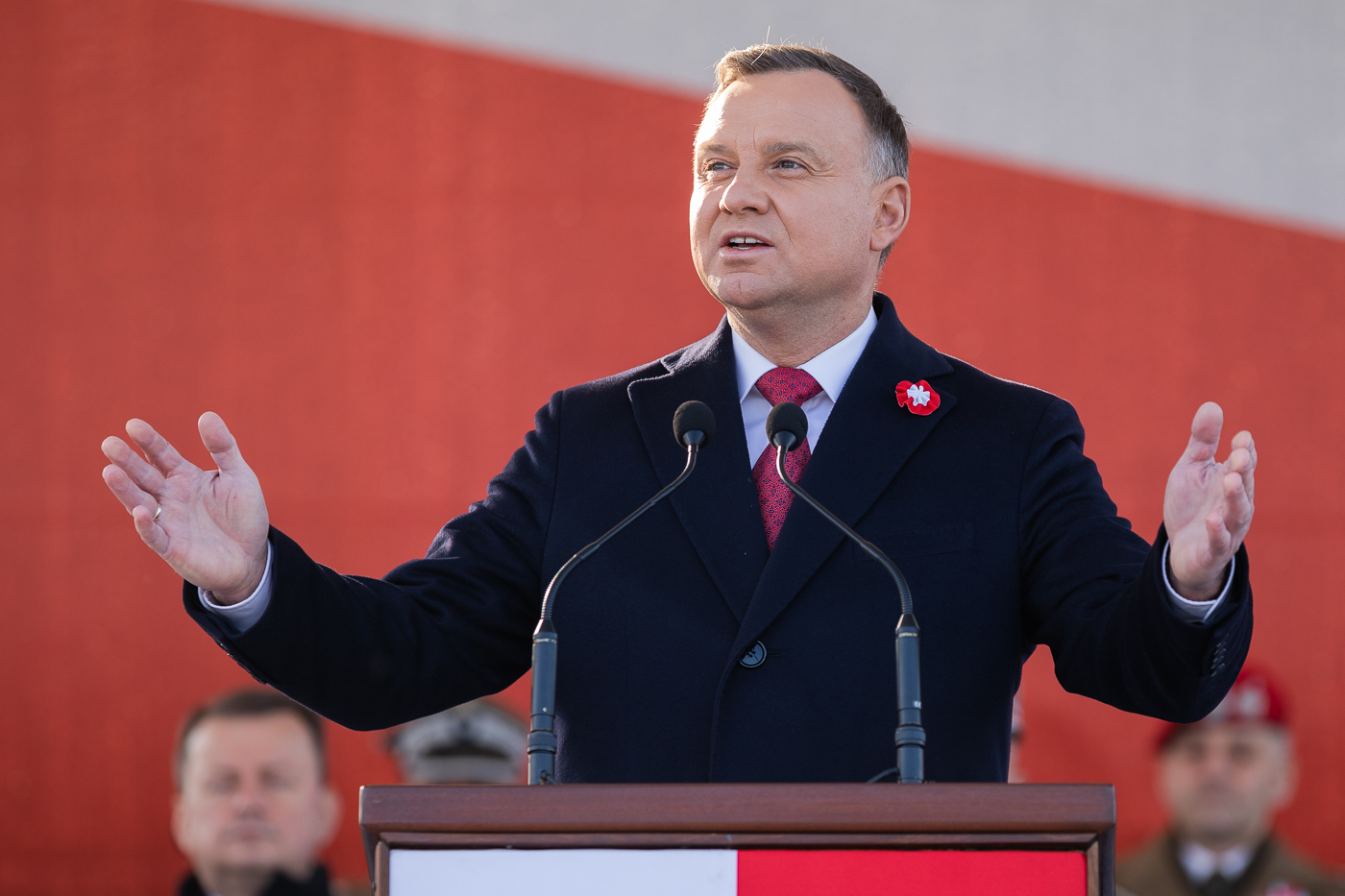 Obchody Narodowego Święta Niepodległości na placu Marszałka Piłsudskiego w Warszawie – 11 listopada 2021. Fot. Mikołaj Bujak (IPN) Obchody Narodowego Święta Niepodległości na placu Marszałka Piłsudskiego w Warszawie – 11 listopada 2021. Fot. Mikołaj Bujak (IPN)