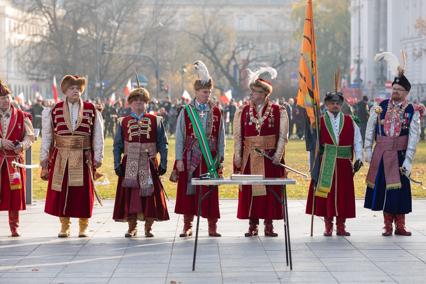 Obchody Narodowego Święta Niepodległości na placu Marszałka Piłsudskiego w Warszawie – 11 listopada 2021. Fot. Mikołaj Bujak (IPN) Obchody Narodowego Święta Niepodległości na placu Marszałka Piłsudskiego w Warszawie – 11 listopada 2021. Fot. Mikołaj Bujak (IPN)