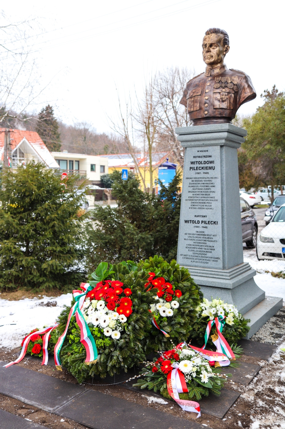 Uroczystość odsłonięcia pomnika rotmistrza Witolda Pileckiego w Balatonboglár Uroczystość odsłonięcia pomnika rotmistrza Witolda Pileckiego w Balatonboglár