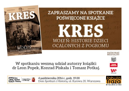 Promocja książki „Kres. Wołyń, historie dzieci ocalonych z pogromu”