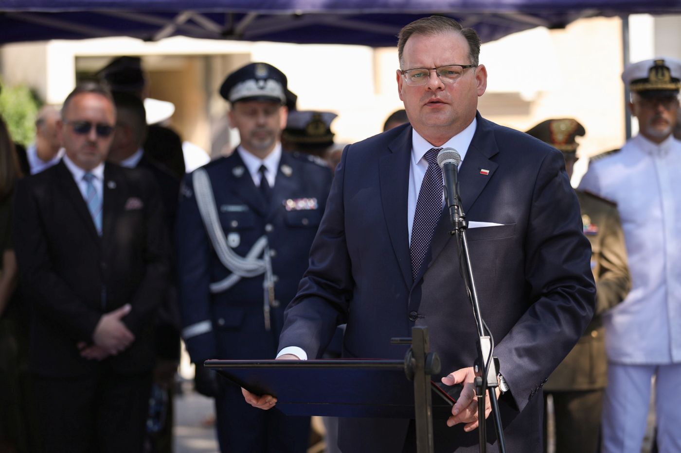 Obchody 78. rocznicy wyzwolenia Ankony przez żołnierzy 2. Korpusu Polskiego. Jan Józef Kasprzyk, szef UdSKiOR – 18 lipca 2022. Fot. Mikołaj Bujak (IPN) Obchody 78. rocznicy wyzwolenia Ankony przez żołnierzy 2. Korpusu Polskiego. Jan Józef Kasprzyk, szef UdSKiOR – 18 lipca 2022. Fot. Mikołaj Bujak (IPN)