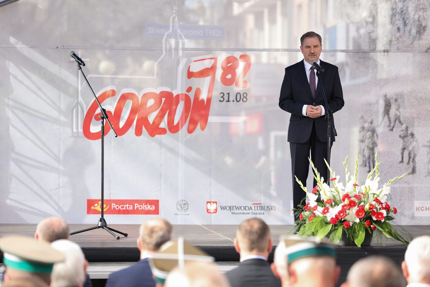 Piotr Duda, przewodniczący NSZZ „Solidarność”. Obchody 40. rocznicy Gorzowskiego Sierpnia 1982 r. – Gorzów Wlkp., 30 sierpnia 2022. Fot. Mikołaj Bujak (IPN)