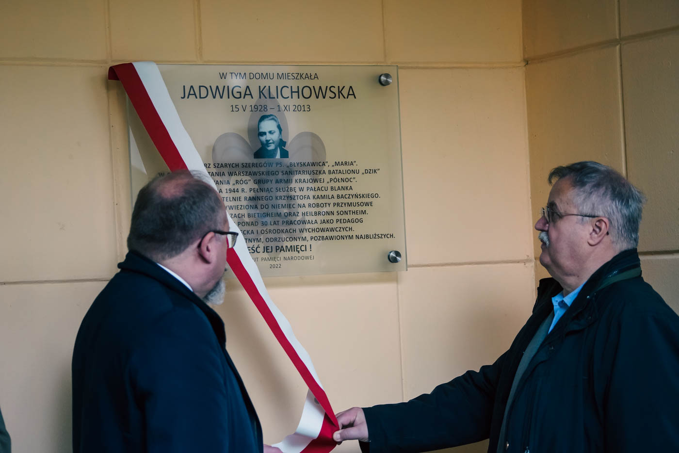 Uroczystość odsłonięcia tablicy upamiętniającej Jadwigę Klichowską – Warszawa, 2 listopada 2022 Uroczystość odsłonięcia tablicy upamiętniającej Jadwigę Klichowską – Warszawa, 2 listopada 2022