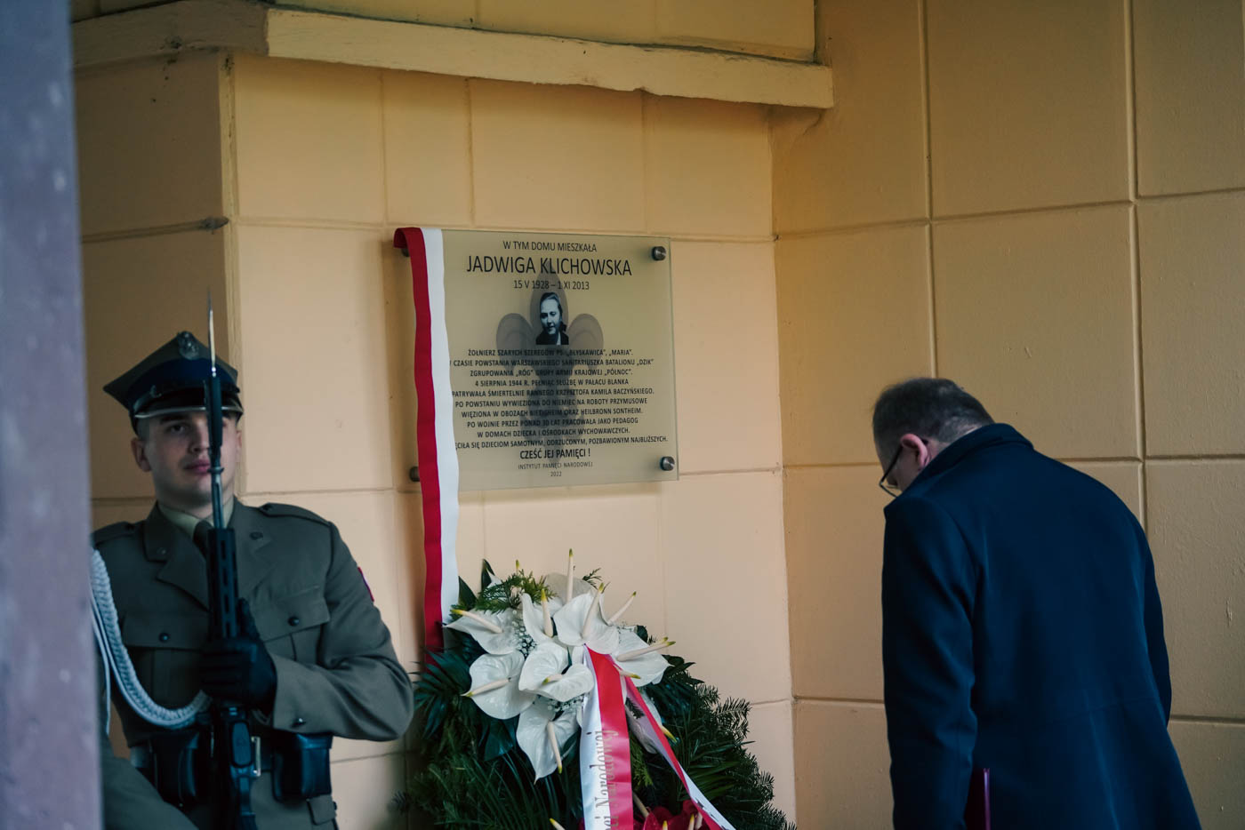 Uroczystość odsłonięcia tablicy upamiętniającej Jadwigę Klichowską – Warszawa, 2 listopada 2022 Uroczystość odsłonięcia tablicy upamiętniającej Jadwigę Klichowską – Warszawa, 2 listopada 2022