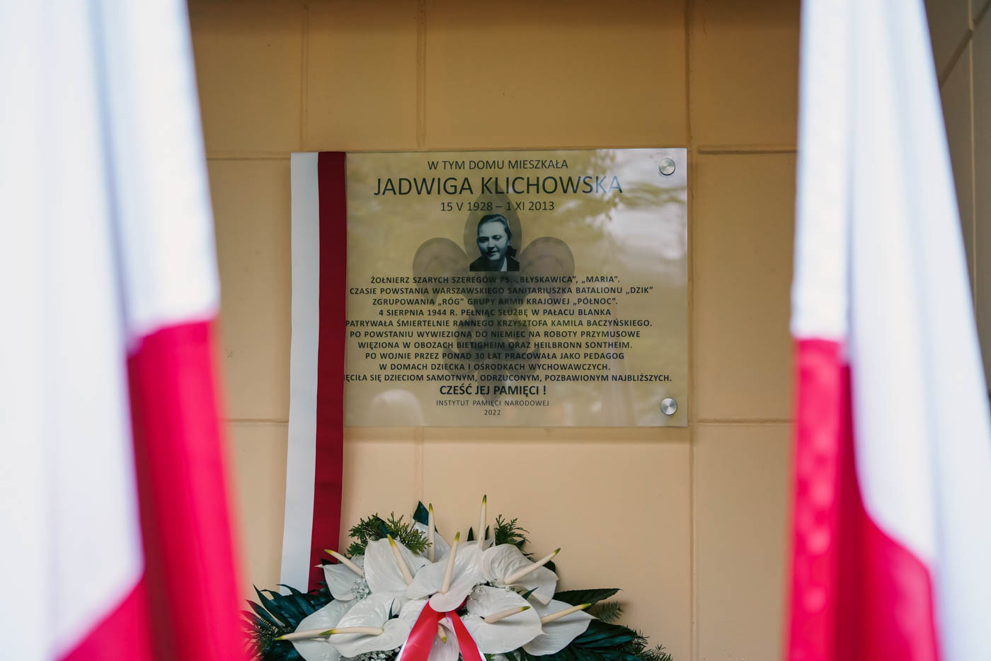 Uroczystość odsłonięcia tablicy upamiętniającej Jadwigę Klichowską – Warszawa, 2 listopada 2022 Uroczystość odsłonięcia tablicy upamiętniającej Jadwigę Klichowską – Warszawa, 2 listopada 2022