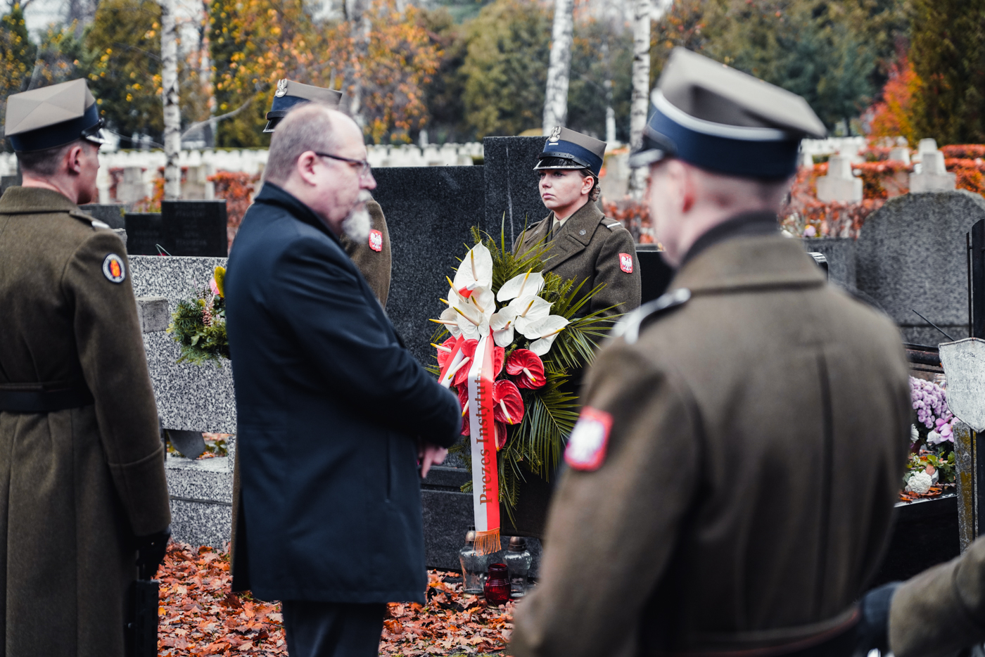 Nowy nagrobek rotmistrza Tadeusza Nittmana – fot. Mateusz Niegowski/BUWiM IPN Nowy nagrobek rotmistrza Tadeusza Nittmana – fot. Mateusz Niegowski/BUWiM IPN