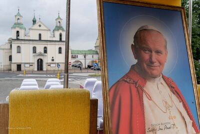 Otwarcie wystawy „Gaude Mater Polonia. Jan Paweł II w Ojczyźnie. 2–10 czerwca 1979” w Częstochowie – 4 czerwca 2024. Fot. Marcin Jurkiewicz (IPN)