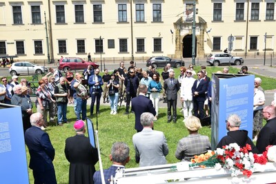 Otwarcie wystawy „Gaude Mater Polonia. Jan Paweł II w Ojczyźnie. 2–10 czerwca 1979” w Krakowie – 6 czerwca 2024. Fot. Żaneta Wierzgacz (IPN)