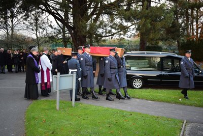 Pogrzeb ppłk. Franciszka Kornickiego, pilota Dywizjonu 303, bohatera Bitwy o Anglię – 30 listopada 2017. Fot. Katarzyna Ratajczak-Sowa / IPN