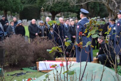 Pogrzeb ppłk. Franciszka Kornickiego, pilota Dywizjonu 303, bohatera Bitwy o Anglię – 30 listopada 2017. Fot. Katarzyna Ratajczak-Sowa / IPN