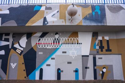 Mural poświęcony Radzie Pomocy Żydom „Żegota”. Fot. Sławomir Kasper (IPN)