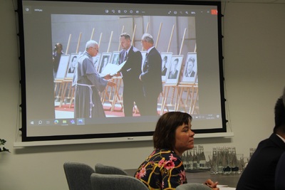 Spotkanie zastępcy prezesa IPN z delegacją Truth and Reconciliation Commission Republiki Korei. Na zdj. dr Dorota Lewsza z BWM IPN – Warszawa, 19 czerwca 2024. Fot. Sławomir Bardski (IPN)