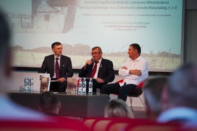 Dyskusja na temat publikacji IPN poświęconych Zbrodni Wołyńskiej – 12 lipca 2024. Fot. Mateusz Niegowski (IPN)
