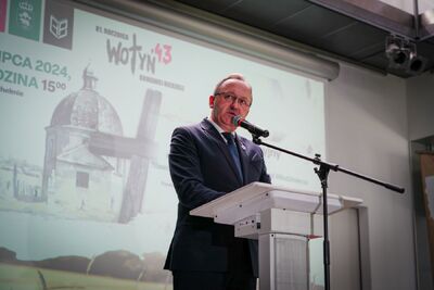 Dr hab. Karol Polejowski, zastępca prezesa IPN – Chełm, 12 lipca 2024. Fot. Mateusz Niegowski (IPN)