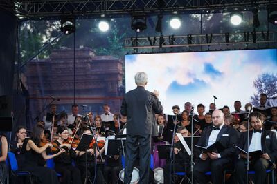 Koncert wieńczący uroczystości w Chełmie, upamiętniające ofiary ludobójstwa na Wołyniu – 12 lipca 2024. Fot. Mateusz Niegowski (IPN)