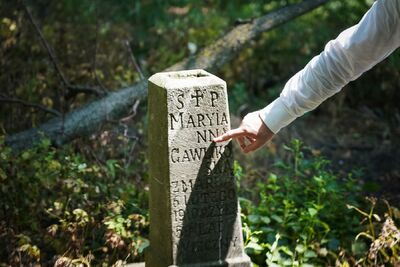 Wizyta przedstawicieli IPN na dawnym Cmentarzu parafialnym w Hołobach (Ukraina) – 13 lipca 2024. Fot. Mateusz Niegowski (IPN)