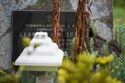 Przedstawiciele IPN zapalili znicze na symbolicznym grobie Leopolda Lisa-Kuli w Torczynie (Ukraina) –14 lipca 2024. Fot. Mateusz Niegowski (IPN)