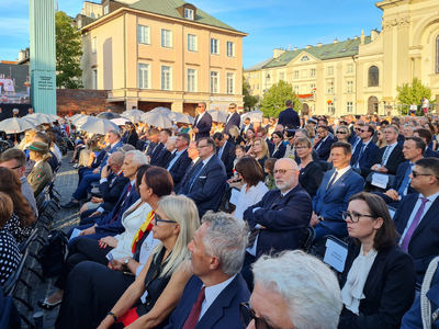 Uroczystości przy pomniku Powstania Warszawskiego na pl. Krasińskich – Warszawa, 31 lipca 2024. Fot. Krzysztof Wojciechowski (IPN)