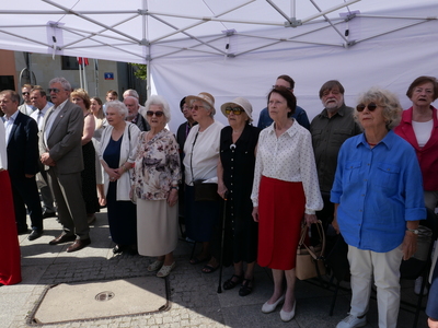 Uroczystości przed pomnikiem Powstańców Warszawy Batalionu AK „Kiliński” – Warszawa, 31 lipca 2024. Fot. Krzysztof Wojciechowski (IPN)