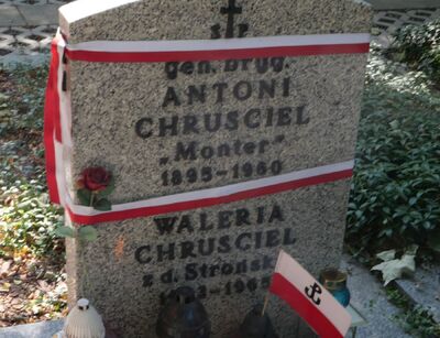 Dr hab. Karol Polejowski, zastępca prezesa IPN, złożył wieniec na grobie gen. bryg. Antoniego Chruściela „Montera" – Warszawa, 1 sierpnia 2024. Fot. Krzysztof Wojciechowski (IPN)