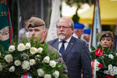 Oddaliśmy hołd poległym Bohaterom walk z 1920 roku – Radzymin, 15 sierpnia 2024. Fot. Mateusz Niegowski (IPN)