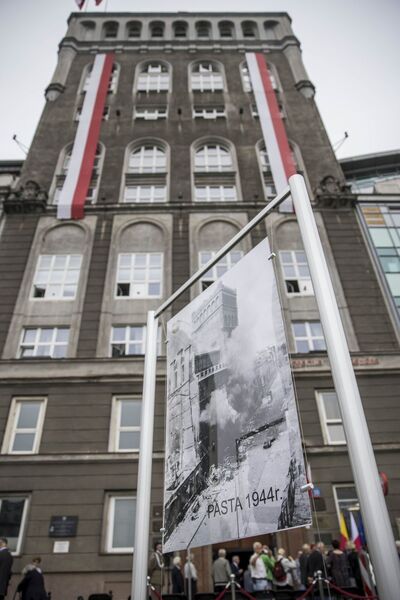 80. rocznica zdobycia gmachu PAST-y przez Powstańców Warszawskich – Warszawa, 20 sierpnia 2024. Fot Katarzyna Adamów (IPN)