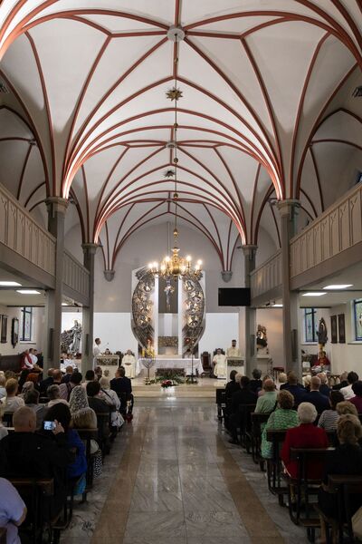 Msza Święta w kościele księży salezjanów na gdańskiej Oruni – 28 sierpnia 2024. Fot. Roman Jocher