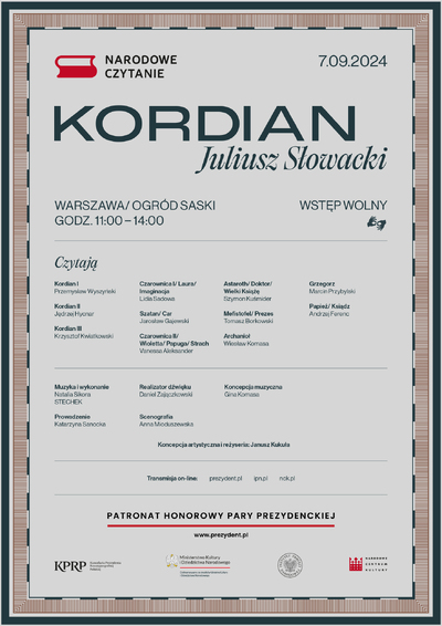 Plakat: „Kordian” Juliusza Słowackiego