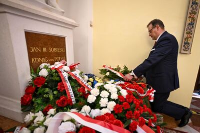 Uroczystości upamiętniające 341. rocznicę Odsieczy Wiedeńskiej oraz 41. rocznicę wizyty na Kahlenbergu Ojca Świętego Jana Pawła II. Na zdj. Jan Józef Kasprzyk, doradca prezesa IPN – Wiedeń, 8 września 2024. Fot. Krzysztof Łojko (IPN)