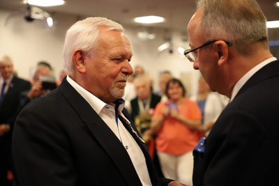 Uroczystość wręczenia Krzyży Wolności i Solidarności oraz medali Reipublicae Memoriae Meritum – Białystok, 12 września 2024. Fot. Paula Prudziłowicz (IPN)