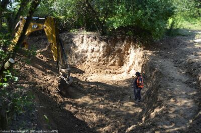 VI etap prac poszukiwawczych na Górkach Czechowskich w Lublinie – 18 września 2024. Fot. Łukasz Pasztaleniec (IPN)