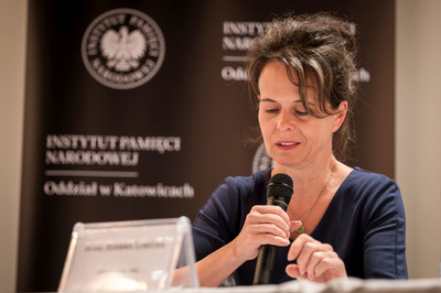 Ogólnopolska konferencja naukowa „Dekret sierpniowy jako narzędzie sprawiedliwych rozliczeń ze zbrodniami okresu wojny i okupacji?”. Na zdj. dr Joanna Lubecka (IPN Kraków) – Katowice, 24–25 września 2024. Fot. Krzysztof Łojko (IPN)