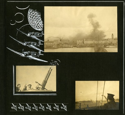 Na zdjęciu Cowes podczas niemieckiego ataku, maj 1942 r. (fot. Muzeum Marynarki Wojennej w Gdyni)