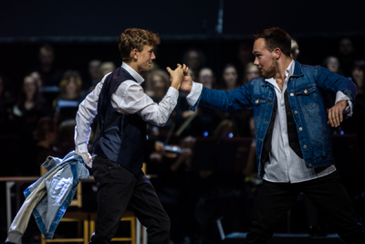 Widowisko muzyczne „Nauka o miłości, odwadze i Krzyżu” – Lublin, 22 października 2024. Fot. Sławek Kasper (IPN)