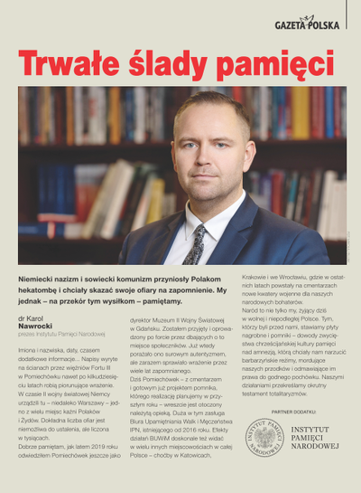 Dodatek specjalny Instytutu Pamięci Narodowej do „Gazety Polskiej”, poświęcony miejscom pamięci
